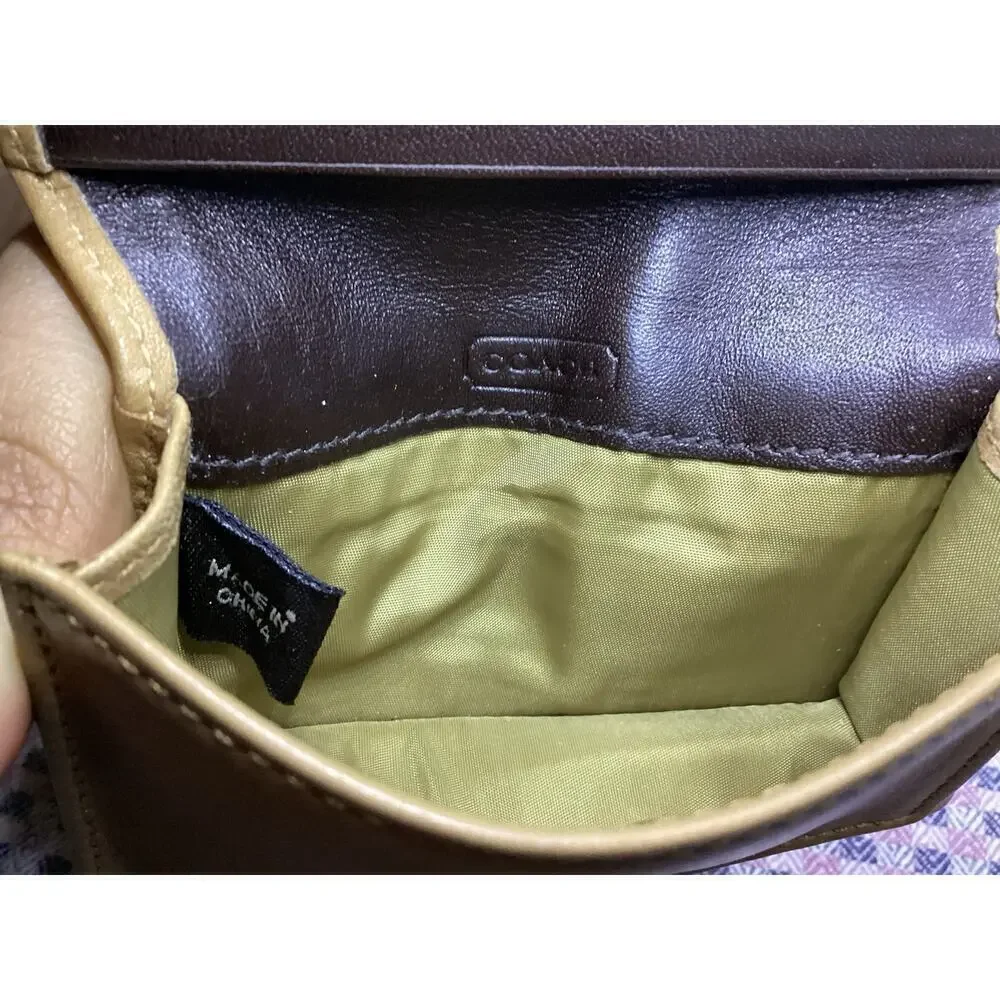 Coach flap card case/coin wallet